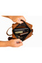 Men's Genuine Leather Tan Zippered Handbag and Clutch Bag - 4