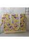 Yellow Baby Care Bag, Lunchbag, Floral Patterned Women's Bag 100% Cotton - 4