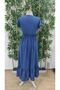 Cobalt Blue Aerobin Fabric Women's Summer Dress - 5