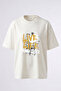 Street Art Design Back Printed Cotton White Oversize T-Shirt