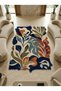 Sdt Custom Cut Abstract Botanical Leaf and Flower Pattern Cream Woven Base Decorative Carpet Sdt3006 - 2