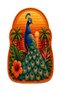 Sdt Special Cut Tropical Peacock Patterned Orange Woven Base Decorative Carpet Sdt3013