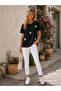 New Season Women's Summer Compact Fabric Pearl Embellished Blouse - 4