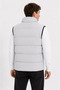 Men's padded vest with zipper, external pockets, internal pockets, fiber filling, and lined - grey - 4