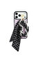 Universal Chain Scarf Adhesive and Clip Phone Bag Suitcase Accessory Black White - 2