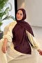 Cappadocia Pattern Ayrobin Floral Jacquard Shawl Dark Burgundy - 2