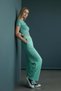 Women's Camisole Fabric Crew Neck Mint Crop T-Shirt - 2004 - 4