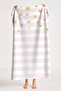 Heart Striped Pink and White Beach Towel Coverlet - Modern Pastel Quick-Dry Microfiber Towel Coverlet - 7