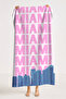 Miami Written American Themed Beach Towel - Pink Blue Skyline Pool Sea Bath Beach Cover - 2