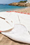 Ethnic Beach Towel Coverlet with Palm Tree Motif - Bohemian Tile White Quick-Dry Microfiber Towel Coverlet - 5
