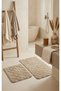 Chess Premium Nordic Bohemian 2-Piece Bath Mat 60X100 60X50 cm Latex Non-Slip Base Washable - 3
