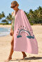 Rainbow Bohemian Girl's Beach Towel - Pink Pastel Pool Sea Bath Quick-Dry Beach Cover-Up - 2
