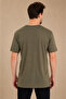 Lyocell Khaki Crew Neck Regular Fit Men's T-Shirt - 5
