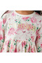 Round Neck Long Sleeves Dress with Floral Print - 5