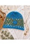 Bohemian Summer Mesh Beret – Turquoise & Island Green - 2