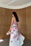 Digital Floral Print Pink Strap Dress - 3