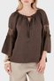 Cotton and Linen Blend Madonna Collar Lace Detailed Blouse Blouse 69914322 - 6