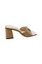 Women's Thick Heeled Broken Buckle Patent Leather Slippers - 5