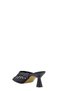 Black Knitted Heeled Women's Slippers - 3