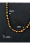 Unisex Tiger's Eye Hematite Natural Stone Necklace Daily Use Grounding Power and Energy - 3