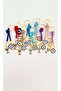 Gift Marine Series Evil Eye Beaded Lucky Fish Keychain - Beige - 7
