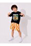 Boys' Retro Car Printed Summer T-Shirt Shorts Set 3-10 Years - 5