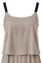 4929 Women's Layered Volan Detailed Strappy Long Dress Stone - 6