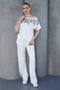 Women's High Quality Shoulder and Stone Detailed Top and Bottom Set - 5