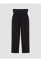 Black Women's Maternity Pants with Abdominal Panel - 3
