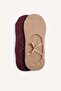 Women's Non-Slip Sole 2-Piece Cotton Pilates Socks Y6624Azns