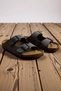 Women's Double Buckle Suede Slippers Flat Heeled Comfortable Cut Lightweight Sole Casual Shoes Modern Stylish Elegant