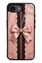 iPhone 16E Glossy Phone Case with Pink Lace Bow Design