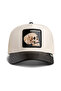 . Faux Leather Skull Trucker Cap - 2