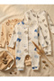 3-Piece Baby Long Romper Set |   Baby Boy |   100% Cotton Rib |   Blue-Grey - 2