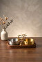 Ashtray Wooden Presentation Stand Luxury Deer Stand Gold-Silver Metal Double Decorative Ashtray Gold - 4