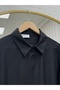 Benice Slit Detail Long Tunic-As5976 Black - 3