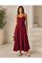 Women's Anthracite Efil Efil Modal Fabric Rope Strap Comfortable Fit Flowy Maxi Length Summer Dress - 3