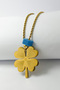 Gold Color Four-Leaf Clover Design Auger Chain Stainless Steel Necklace with Surahs of Al-Falaq, Nas, Ikhlas, and Kâfirun - 3