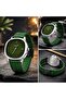 Stylish Green Silicone Strap Analog Wrist Watch For Men & Women - 3