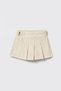 La Ciel Paris Girls' Denim Shorts Skirt Beige