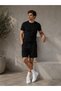 3 Pieces of Shorts Black Gray Navy Blue - 2