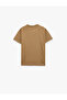 Printed Detailed Cotton Short Sleeve Crew Neck T-Shirt - 6