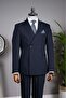 Limited edition double-breasted suit navy blue