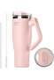 Temp Guard Vacuum Insulated Travel Mug – 180° Rotating Handle, 24H Cold & 12H Hot Retention, Leak-Proof Lids