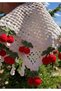 Minel Scarf Hand Knitted Bandana Models 100% Cotton Summer Hair Bandana |   Cherry-Colored, Bow-Tied, Openwork, Lace-Edged - 4