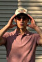 Men's Classic Slim Fit Pink Polo Collar T-Shirt - 6