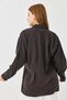 Women's pleated detail chic soft-touch shirt - dark coffee - 6
