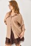 Women's Black Off-Shoulder Casual Shirt Mink - 5