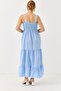 Gipeli Strappy Women's Long Dress Blue - 4