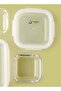 6 Piece Borosilicate Glass Food Container Set - Airtight Lids - Lunch Box - Rectangle + Square - 6